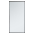 Elegant Decor Metal Frame Rectangle Mirror 18 Inch In Black MR41836BK